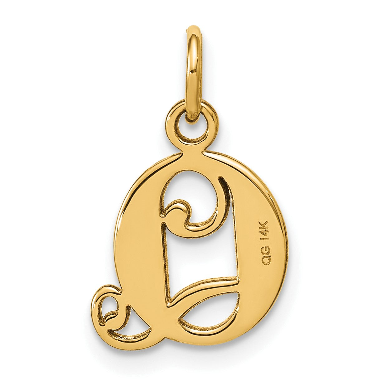 14k Letter Q Initial Charm