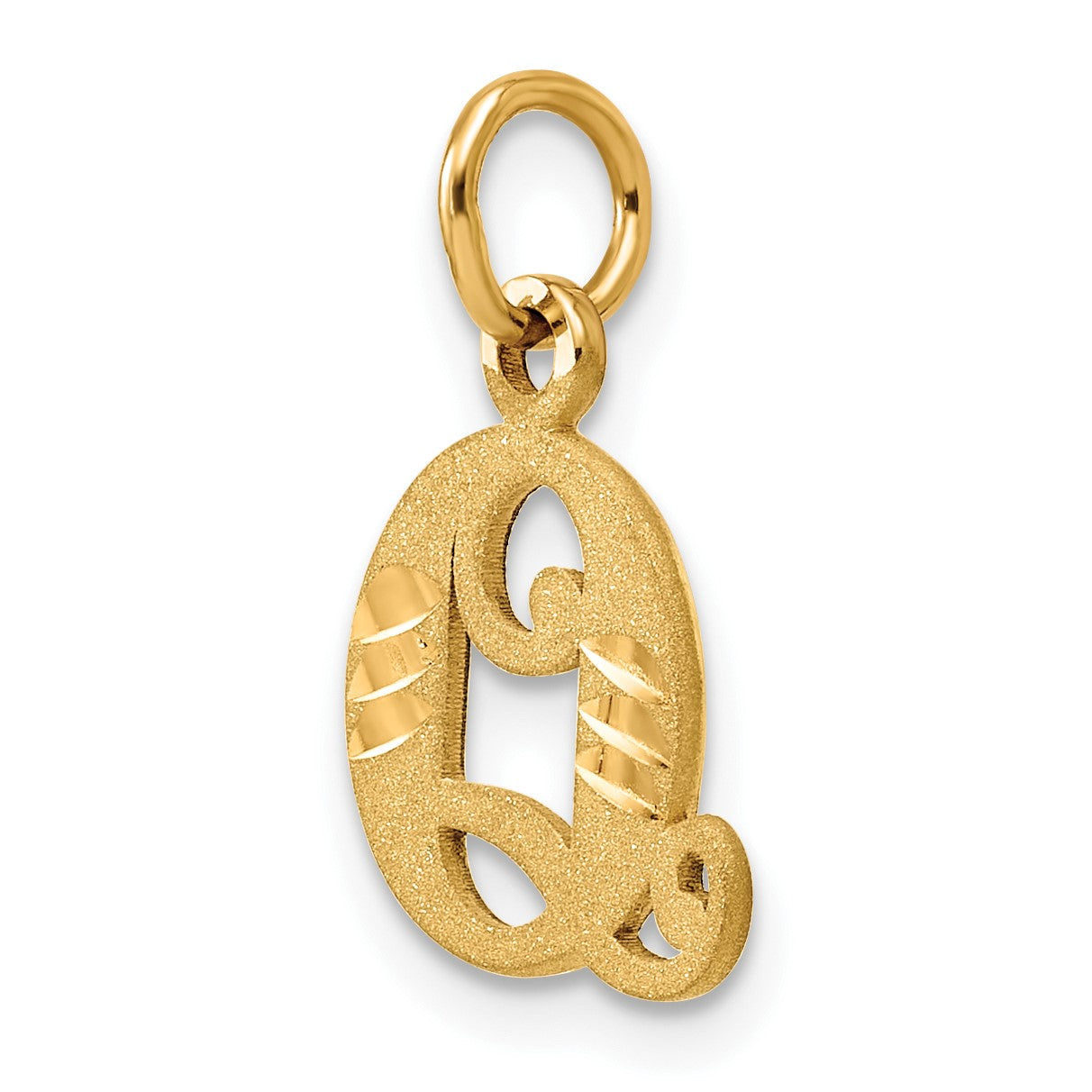 14k Letter Q Initial Charm
