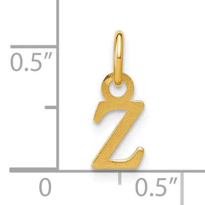 14KY Satin Diamond-cut Letter Z Initial Charm