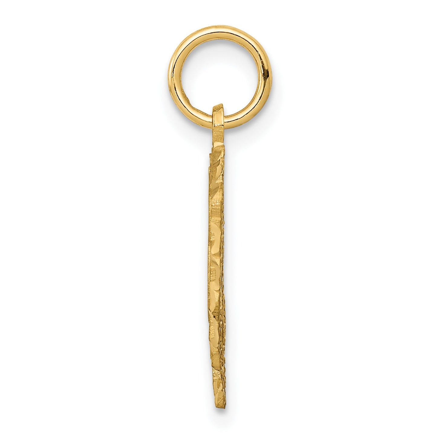 14k Heart Letter B Charm