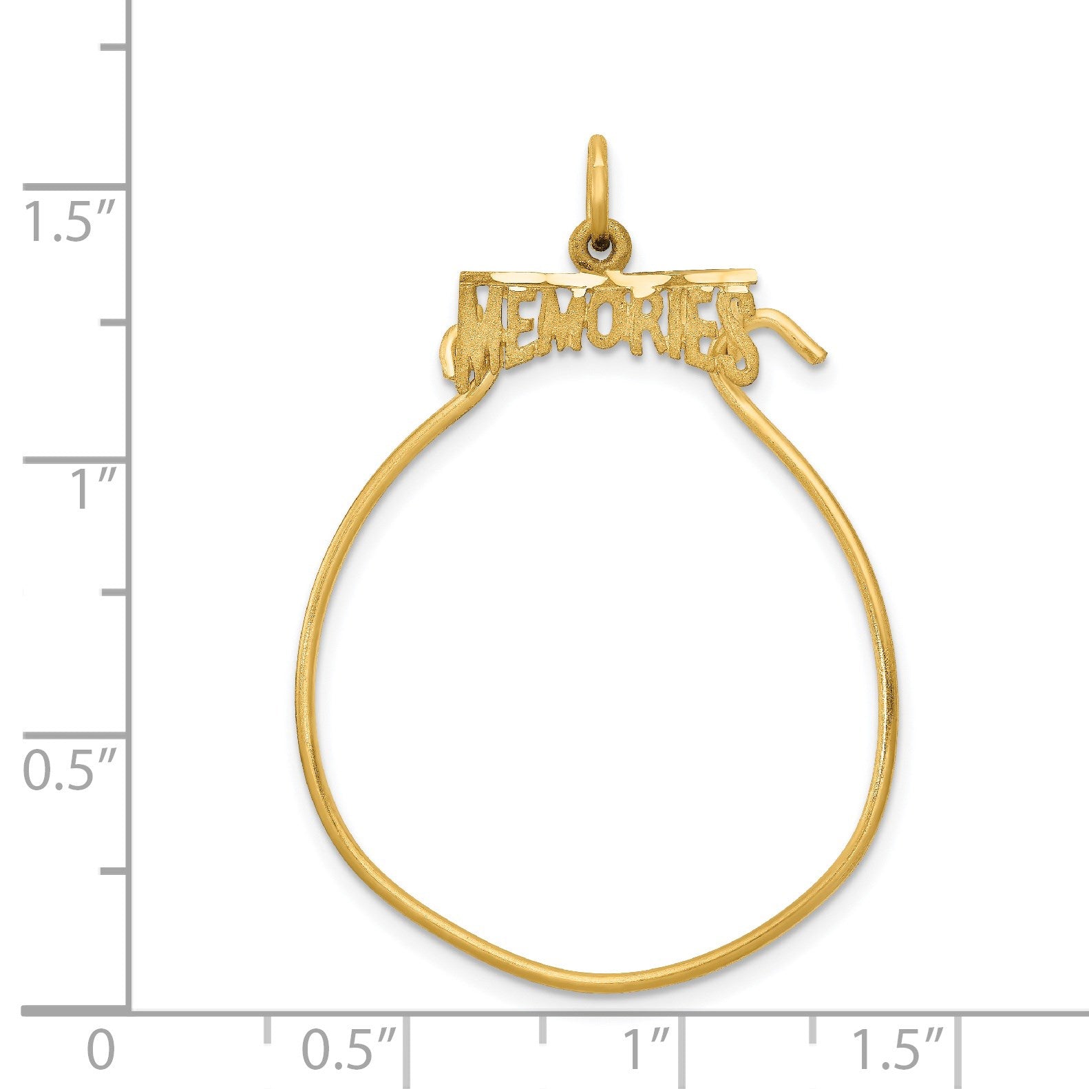 14k MEMORIES Charm Holder Pendant