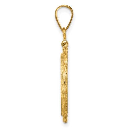 Wideband Distinguished Coin Jewelry 14k Polished Wide Twisted Wire 16.5mm x 1.35mm Screw Top Coin Bezel Pendant
