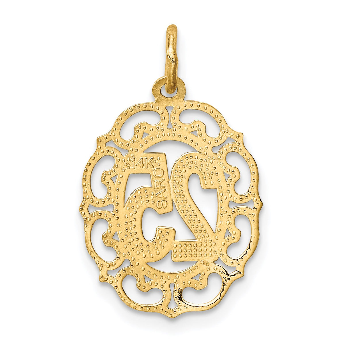 14k 25 in Oval Pendant