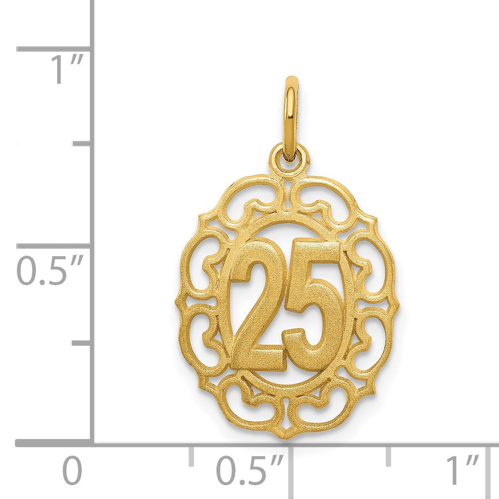 14k 25 in Oval Pendant