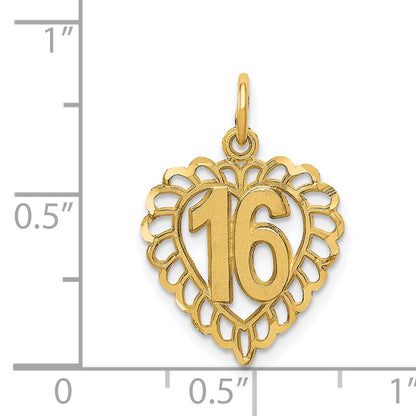 14k 16 in Heart Charm