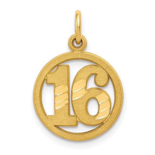14k 16 in Circle Pendant