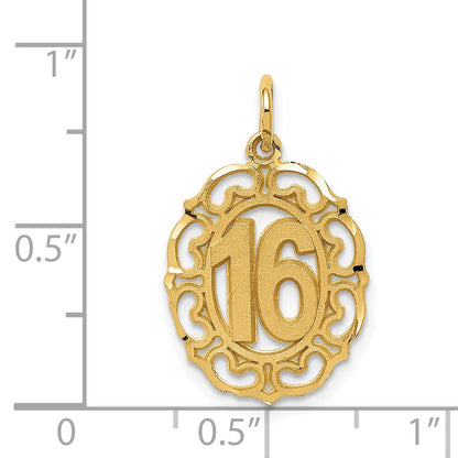 14k 16 in Oval Pendant