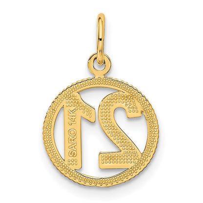 14k 21 in Circle Pendant