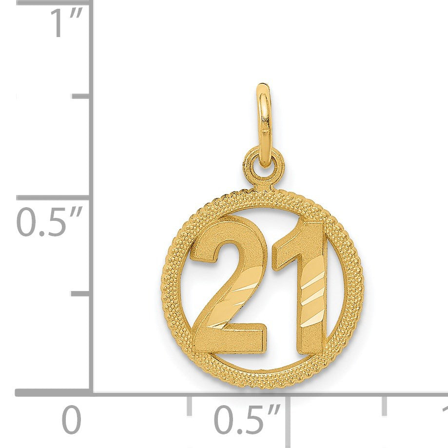 14k 21 in Circle Pendant