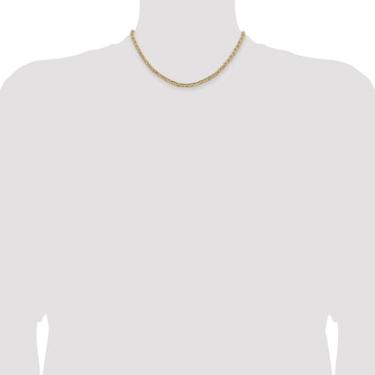 14K 16 inch 3.75mm Concave Anchor with Lobster Clasp Chain