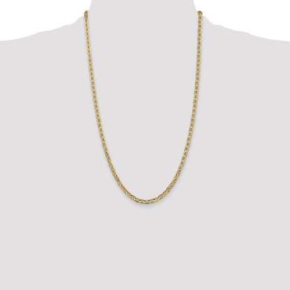 14K 26 inch 3.75mm Concave Anchor with Lobster Clasp Chain