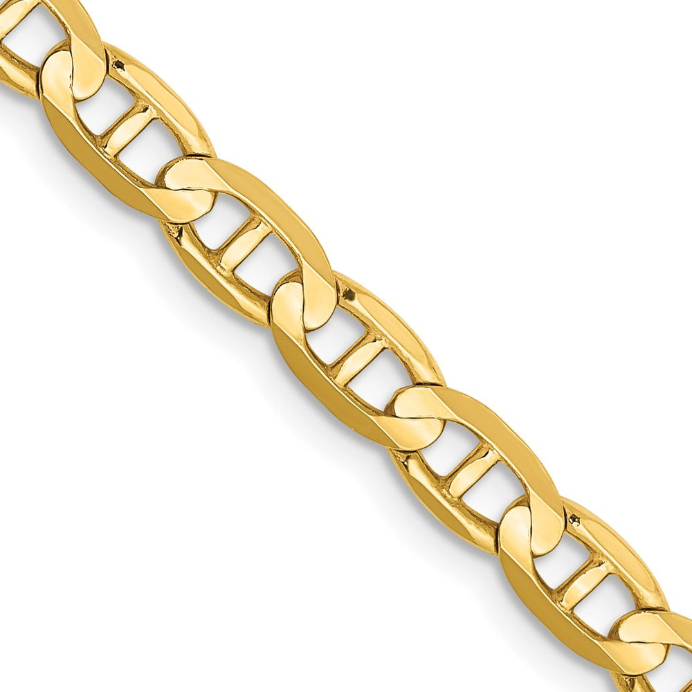 14K 16 inch 4.5mm Concave Anchor with Lobster Clasp Chain