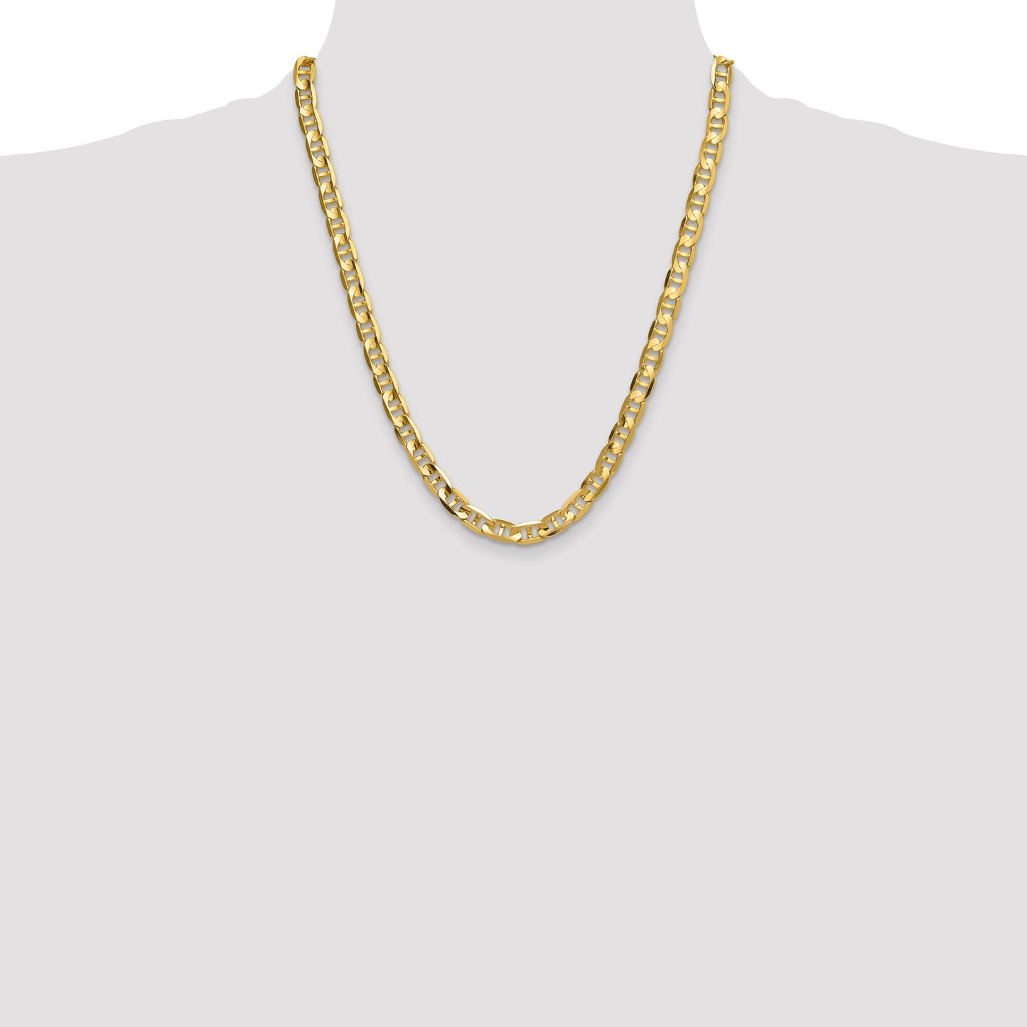 14k 8mm Concave Anchor Chain