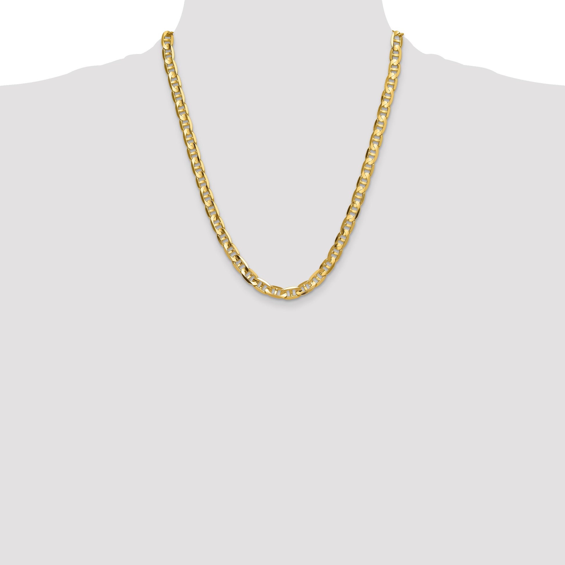 14k 8mm Concave Anchor Chain