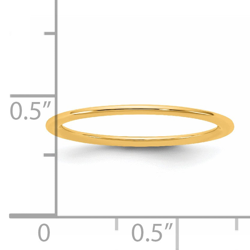 14KY 1mm Standard Comfort Fit Band Size 12