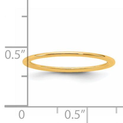 14KY 1mm Standard Comfort Fit Band Size 12