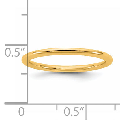 14KY 1.5mm Standard Comfort Fit Band Size 7