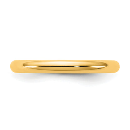 14KY 2.5mm Standard Comfort Fit Band Size 5