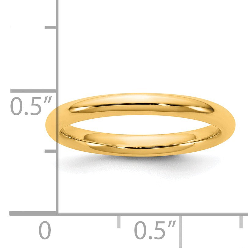 14KY 2.5mm Standard Comfort Fit Band Size 5