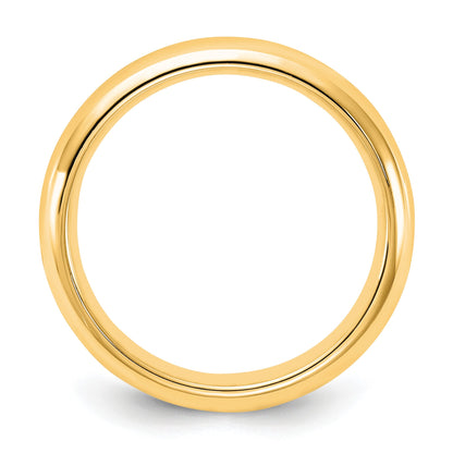 14k Yellow Gold 4mm Standard Weight Comfort Fit Wedding Band Size 6