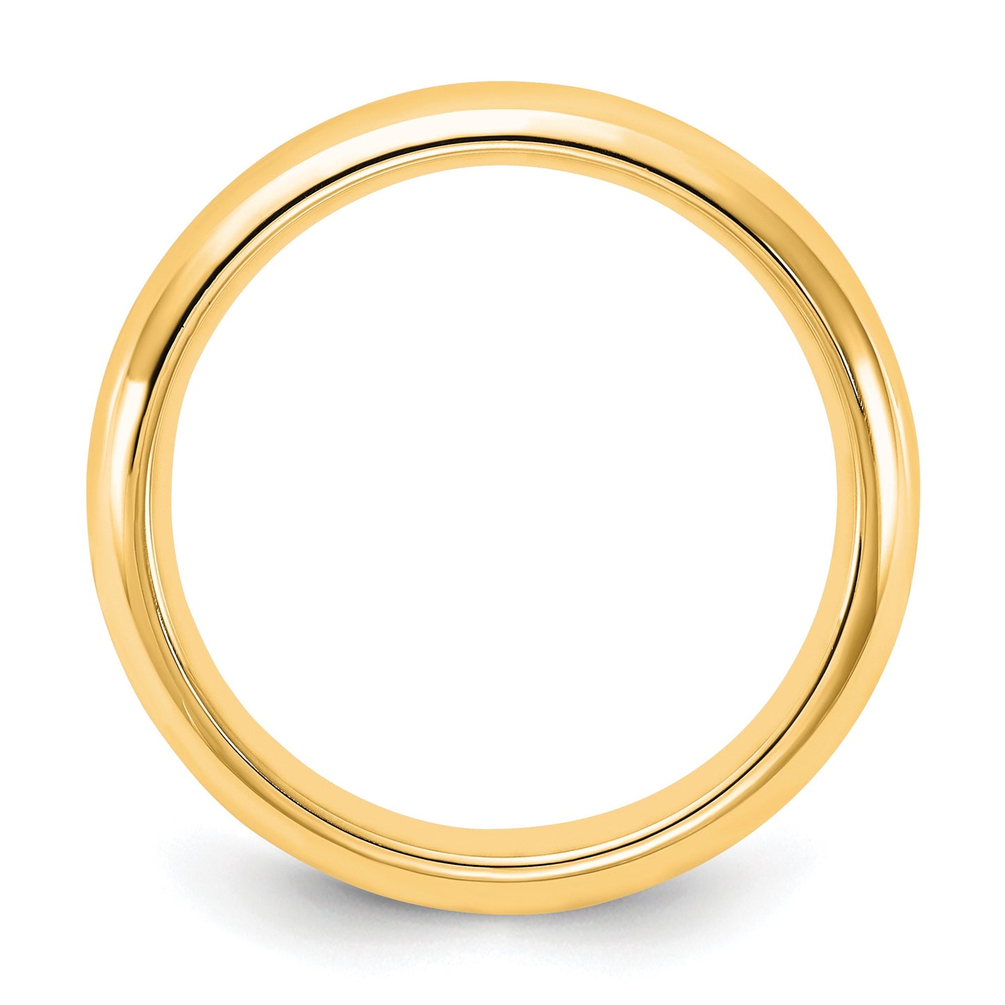 14k Yellow Gold 4mm Standard Weight Comfort Fit Wedding Band Size 4.5