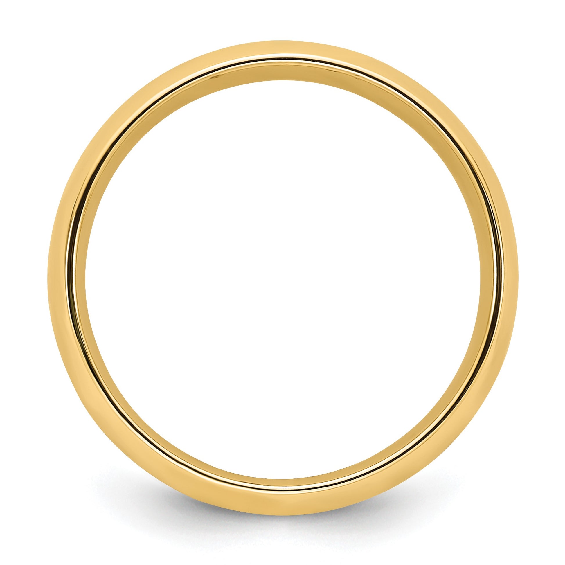 14k Yellow Gold 5mm Standard Weight Comfort Fit Wedding Band Size 6