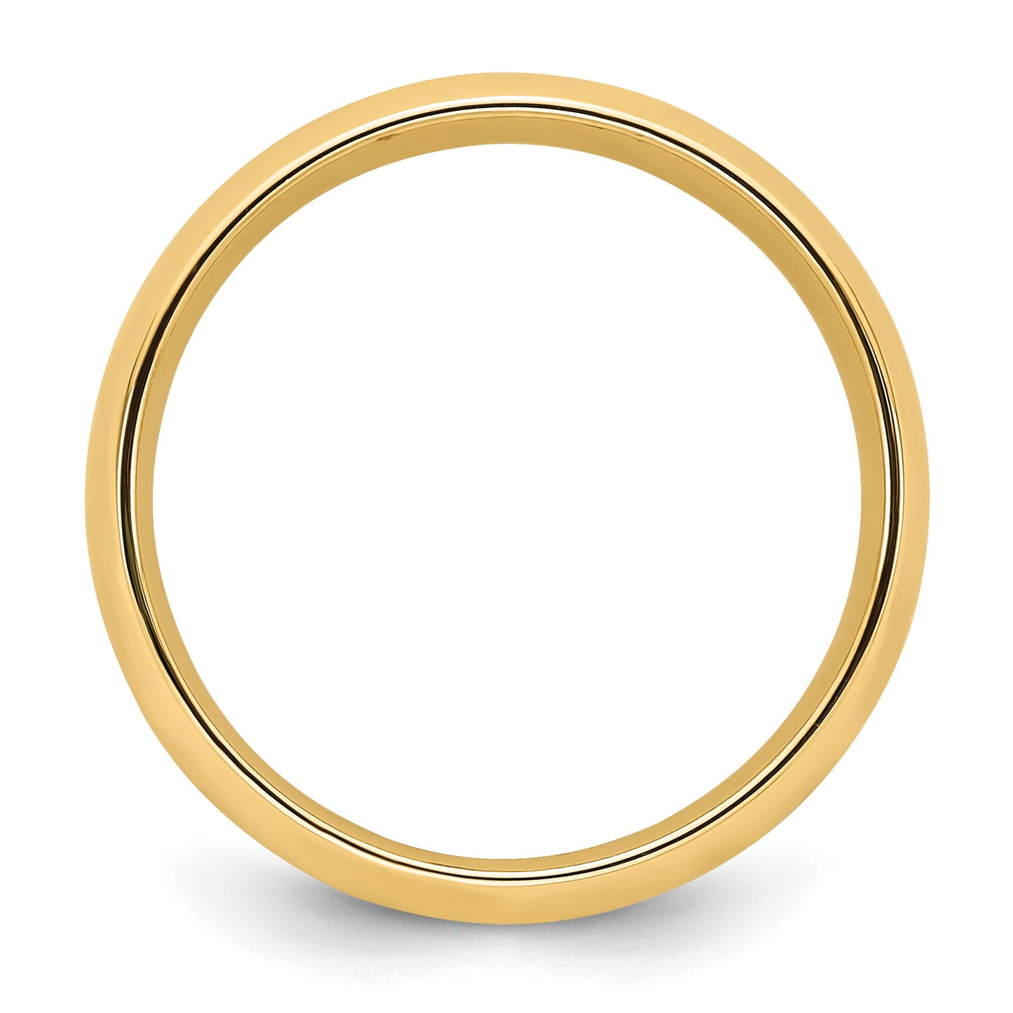 14k Yellow Gold 5mm Standard Weight Comfort Fit Wedding Band Size 13