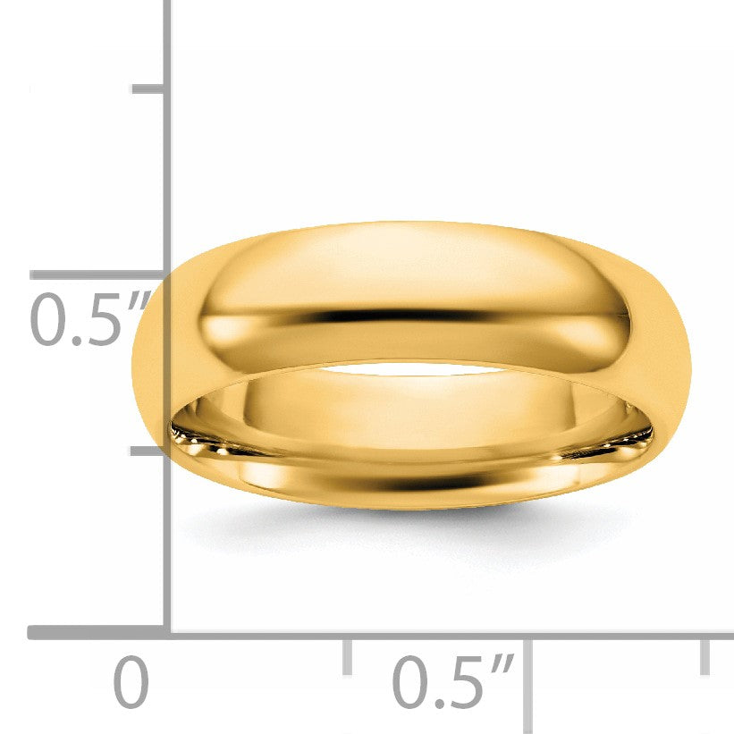 14KY 5.5mm Standard Comfort Fit Band Size 6