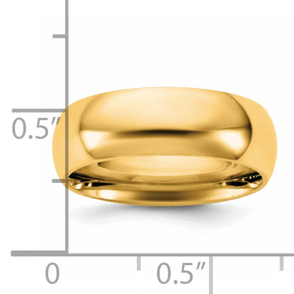 14KY 6.5mm Standard Comfort Fit Band Size 5