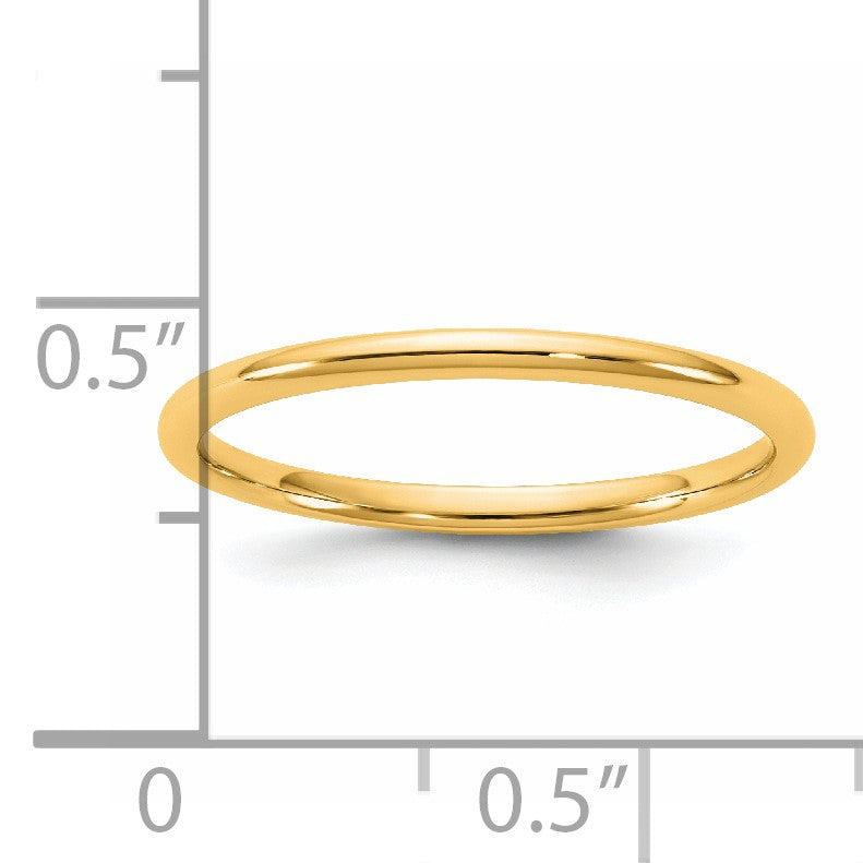 14KY 1.5mm LTW Comfort Fit Band Size 8