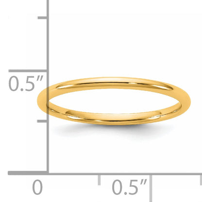 14KY 1.5mm LTW Comfort Fit Band Size 8