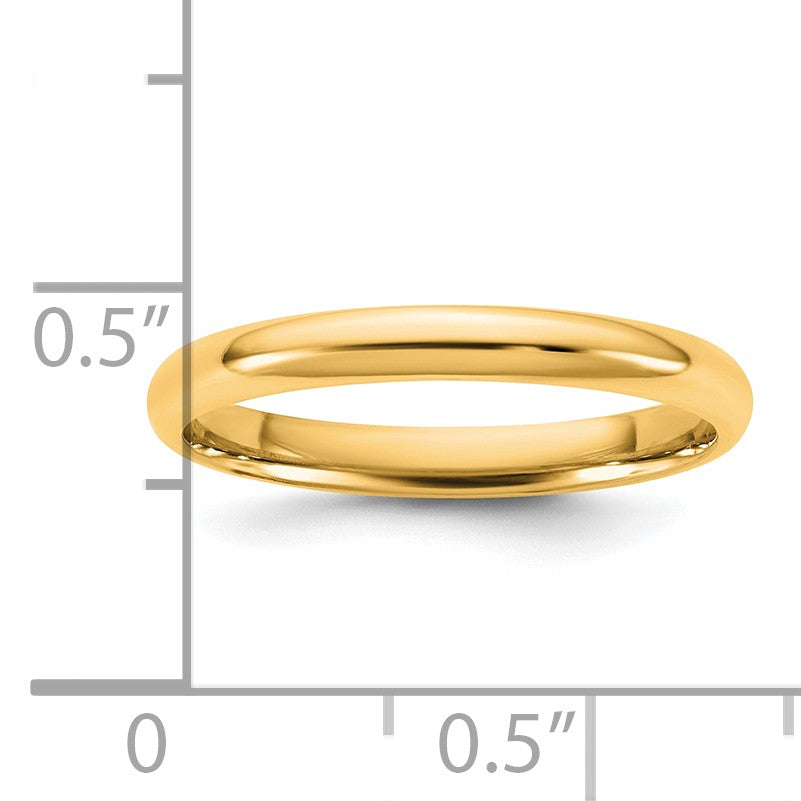 14KY 2.5mm LTW Comfort Fit Band Size 9