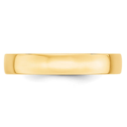 14k Yellow Gold 4mm Lightweight Comfort Fit Wedding Band Size 11