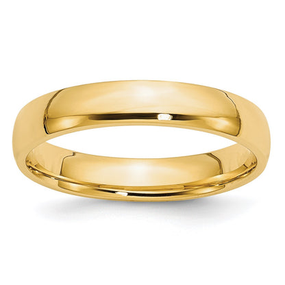14k Yellow Gold 4mm Lightweight Comfort Fit Wedding Band Size 9