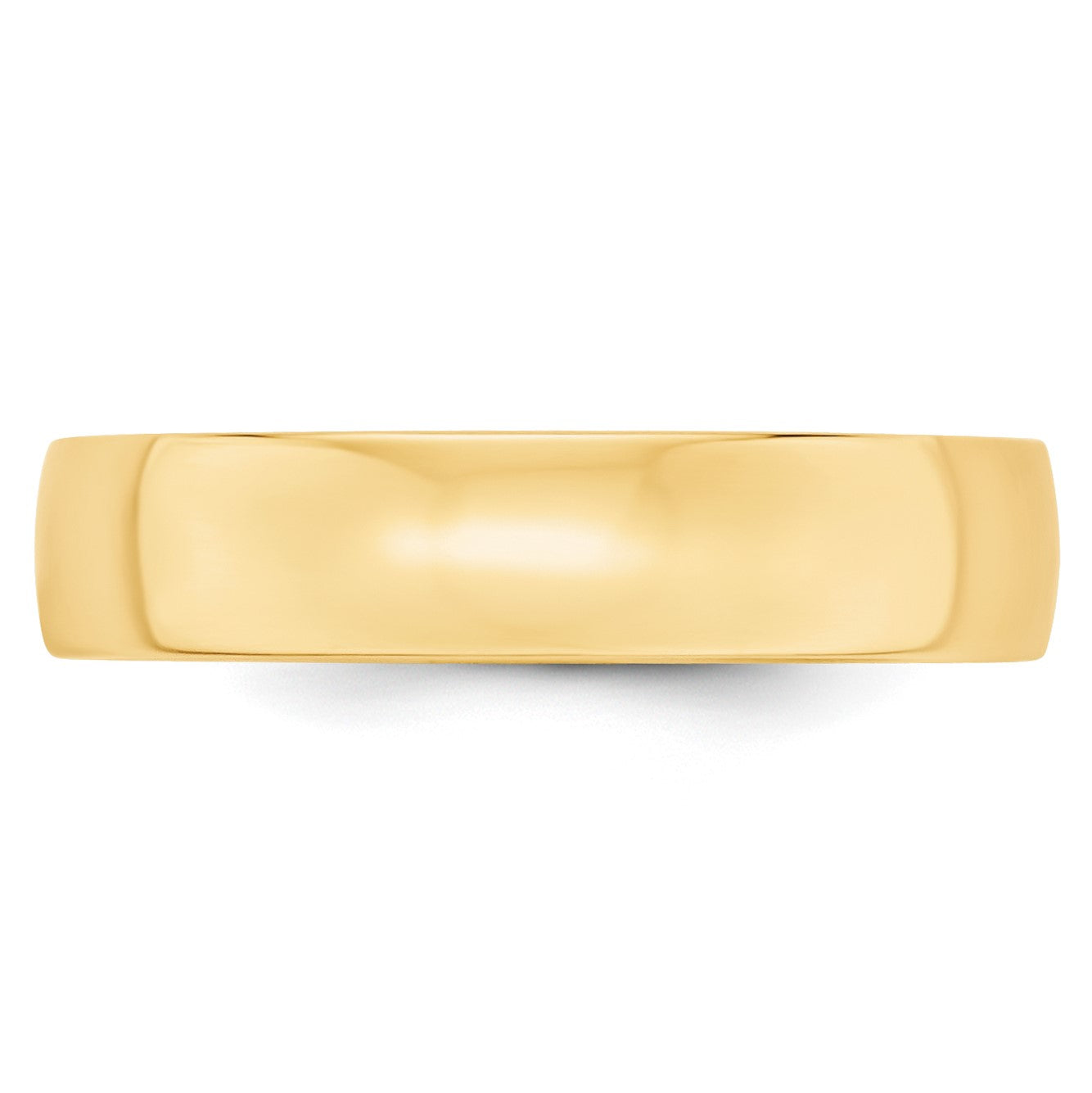 14k Yellow Gold 5mm Lightweight Comfort Fit Wedding Band Size 13.5
