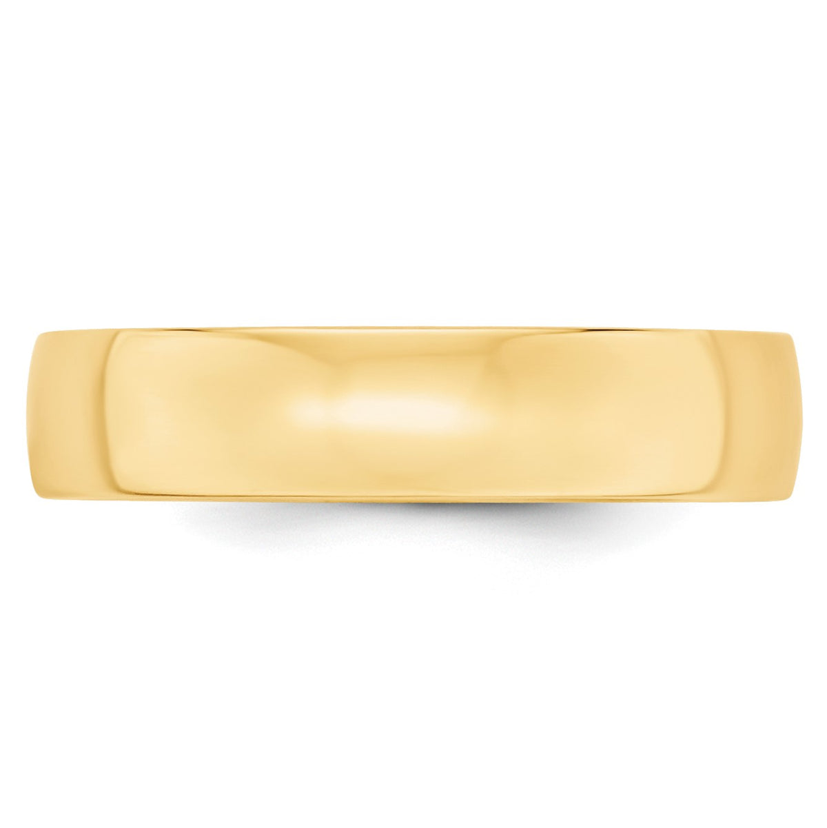 14k Yellow Gold 5mm Lightweight Comfort Fit Wedding Band Size 7.5