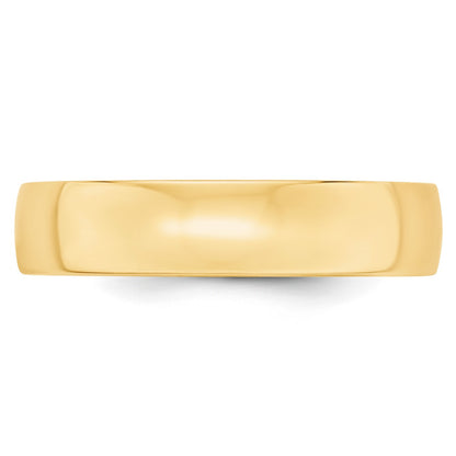 14k Yellow Gold 5mm Lightweight Comfort Fit Wedding Band Size 12