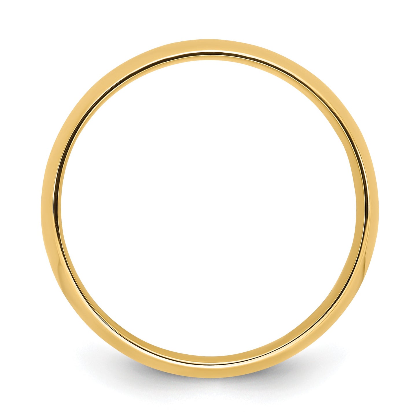 14k Yellow Gold 8mm Lightweight Comfort Fit Wedding Band Size 7.5