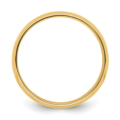 14k Yellow Gold 8mm Lightweight Comfort Fit Wedding Band Size 14