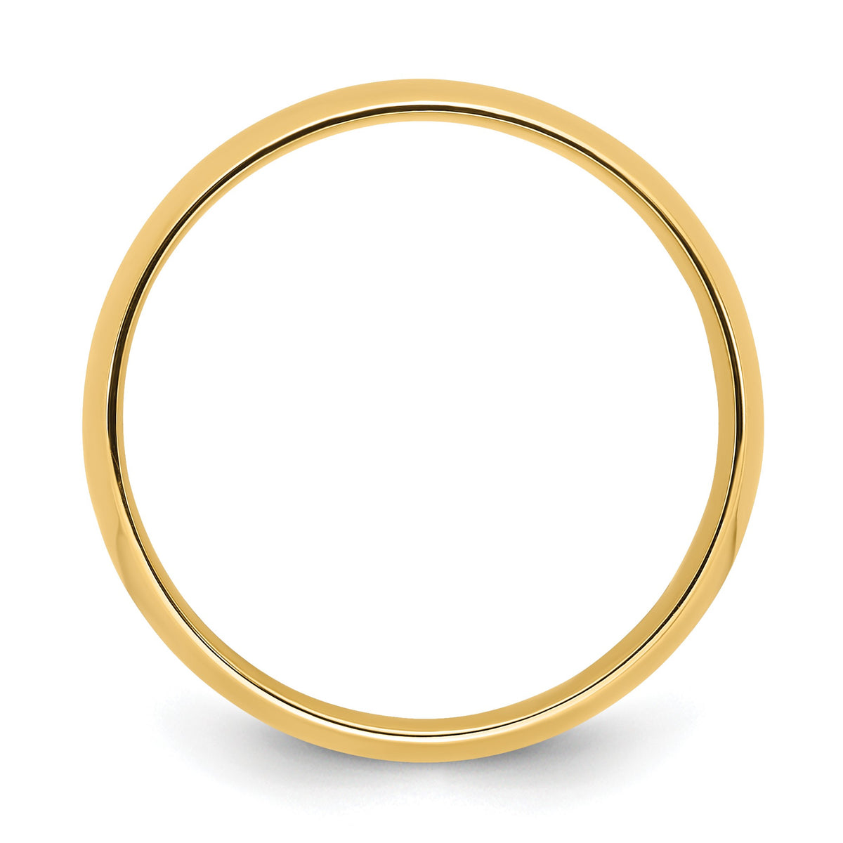 14k Yellow Gold 8mm Lightweight Comfort Fit Wedding Band Size 12