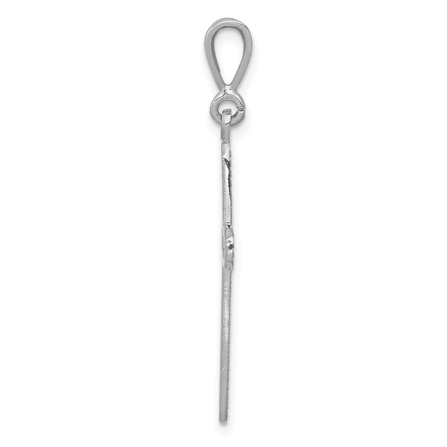 14k White Gold Celtic Knot Cross Charm