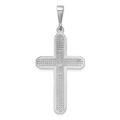 14k White Gold Celtic Knot Cross Pendant