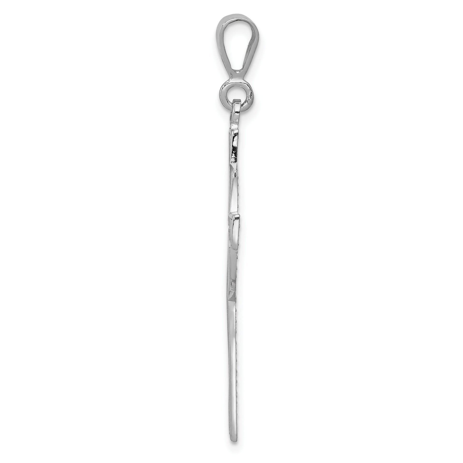 14k White Gold Celtic Cross Charm