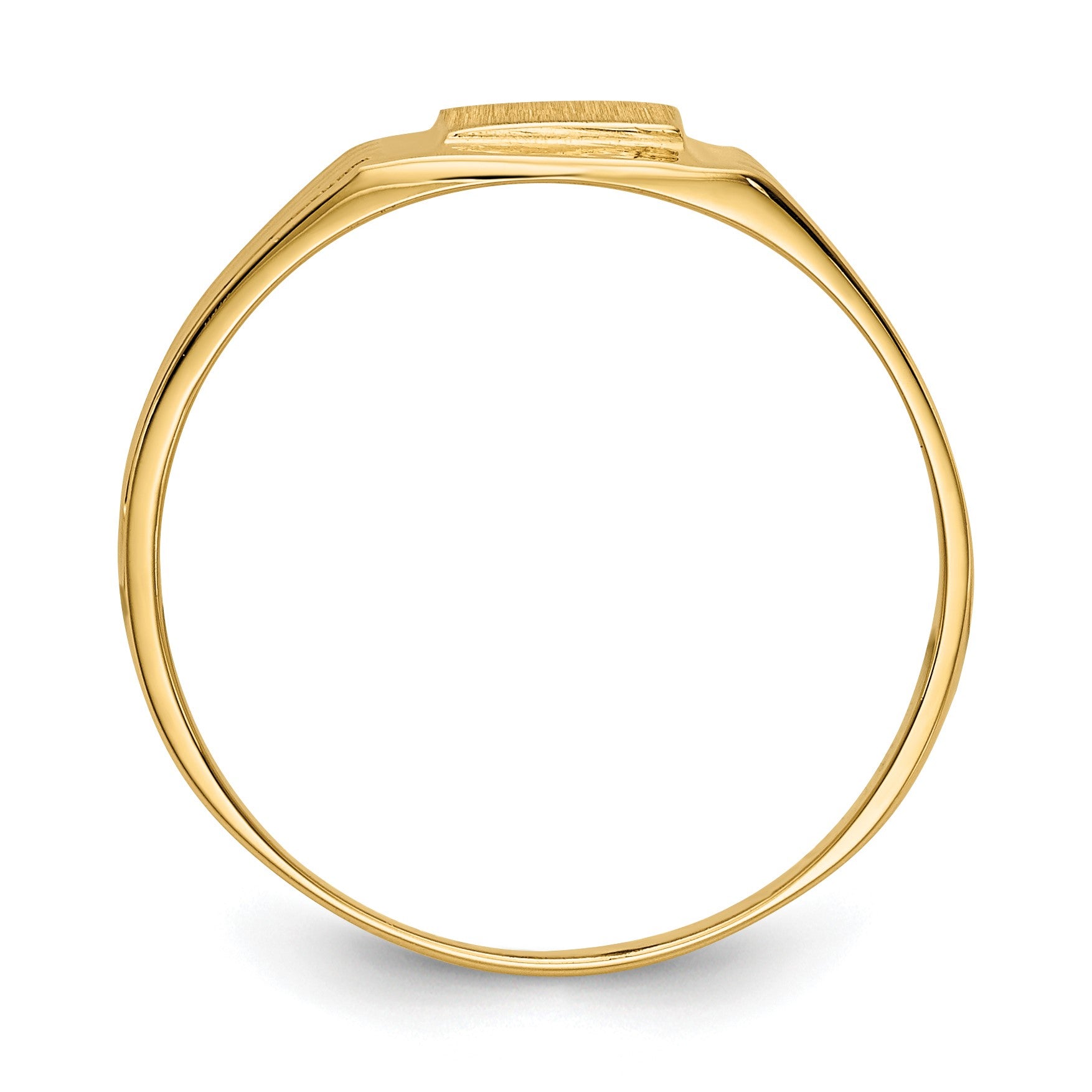 14k 5.25x4.75mm Open Back Size 6 Childs Square Signet Ring