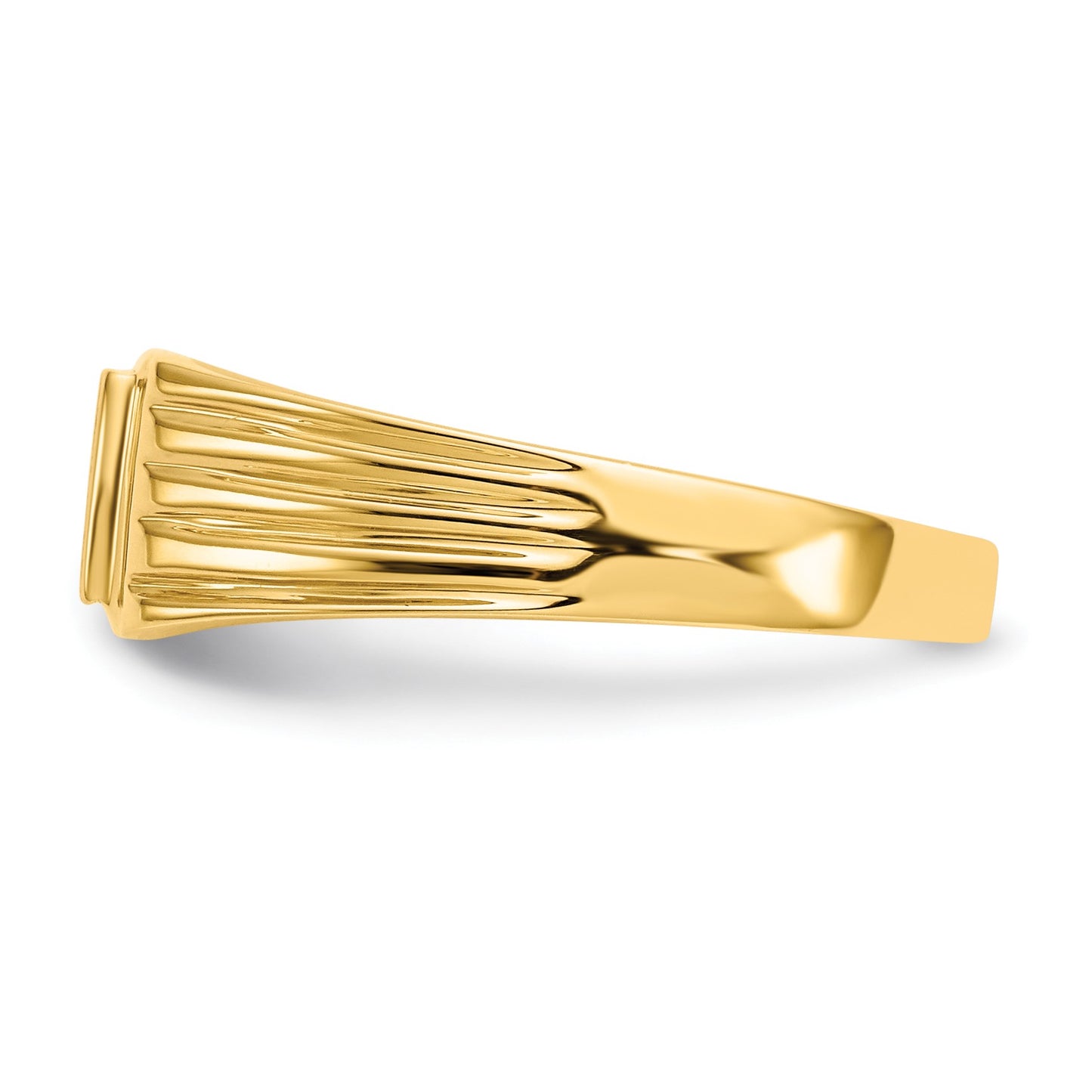 14k 5.25x4.75mm Open Back Size 6 Childs Square Signet Ring