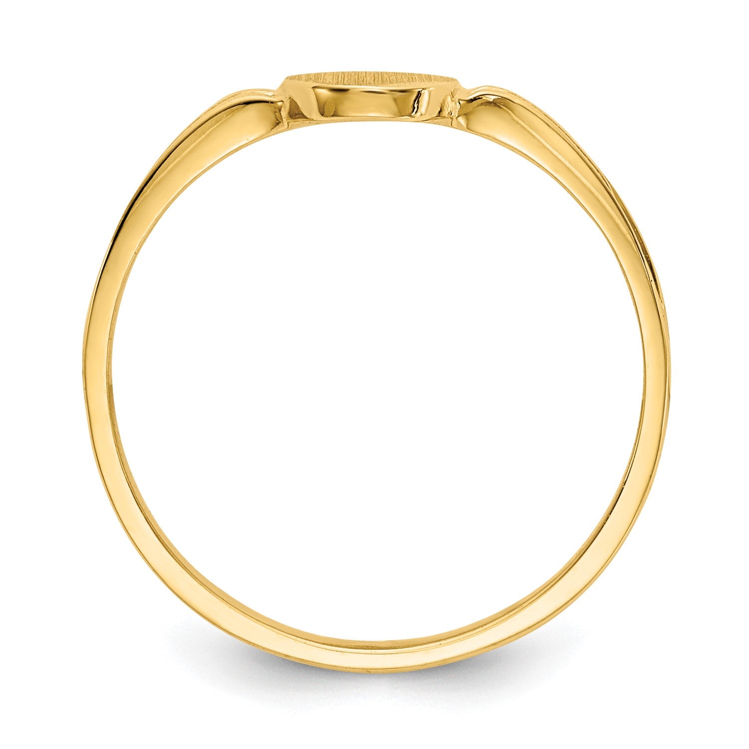14k 4.5x6.0mm Open Back Size 3 Childs Oval Signet Ring