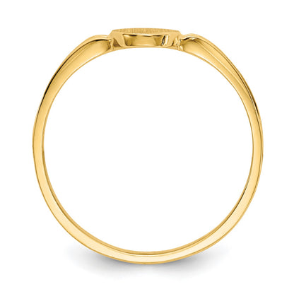 14k 4.5x6.0mm Open Back Size 3 Childs Oval Signet Ring
