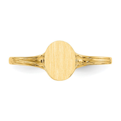 14k 4.5x6.0mm Open Back Size 3 Childs Oval Signet Ring