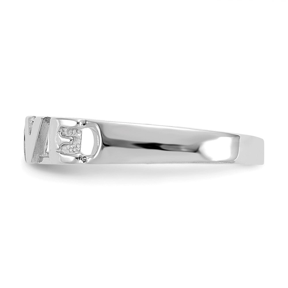 14K White Gold LOVE Ring