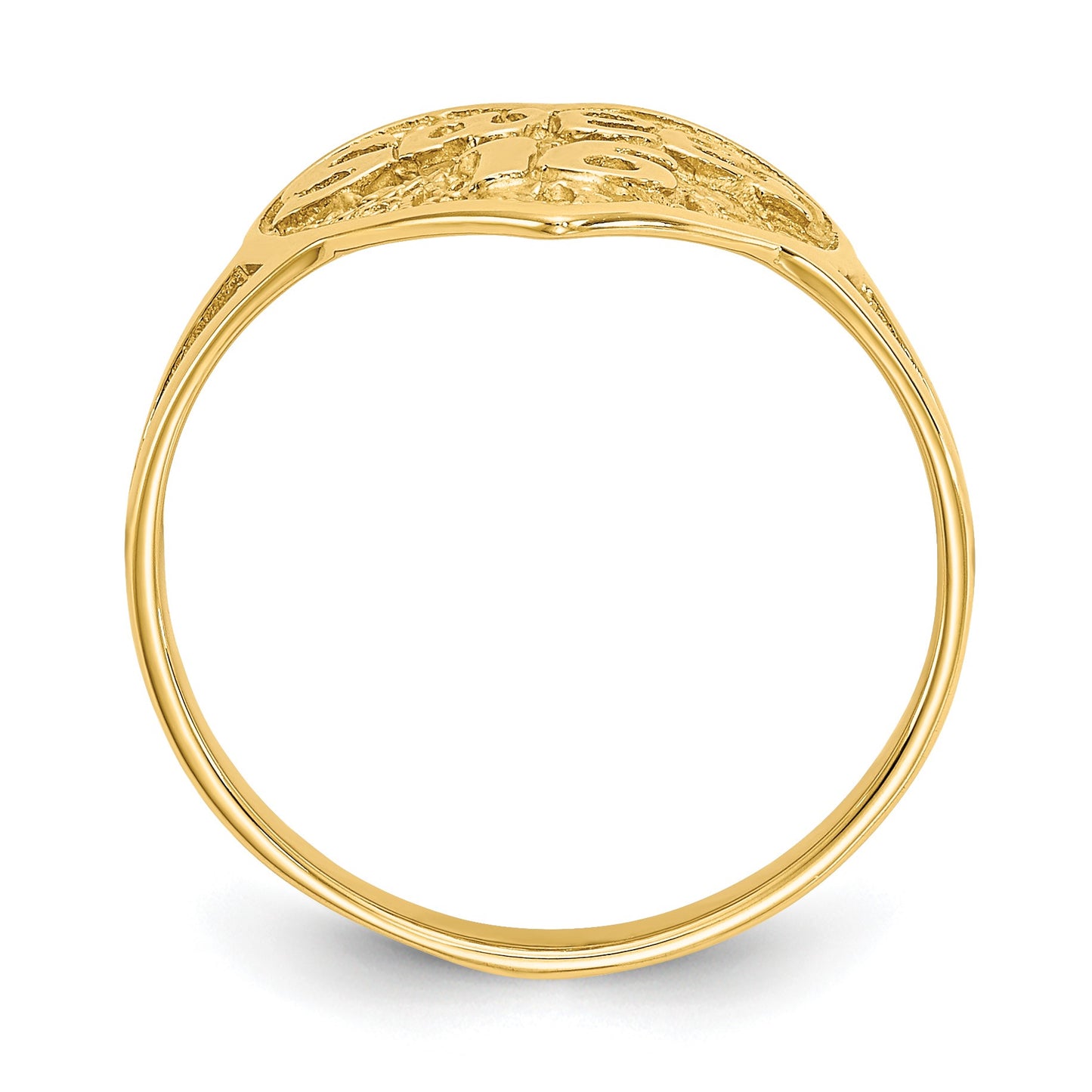 14k SWEET 16 Filigree Heart Ring